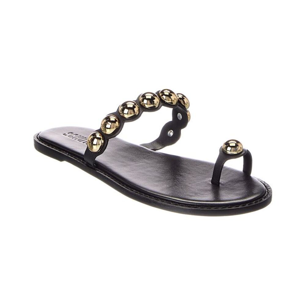 Schutz Romy Leather Sandal, Black